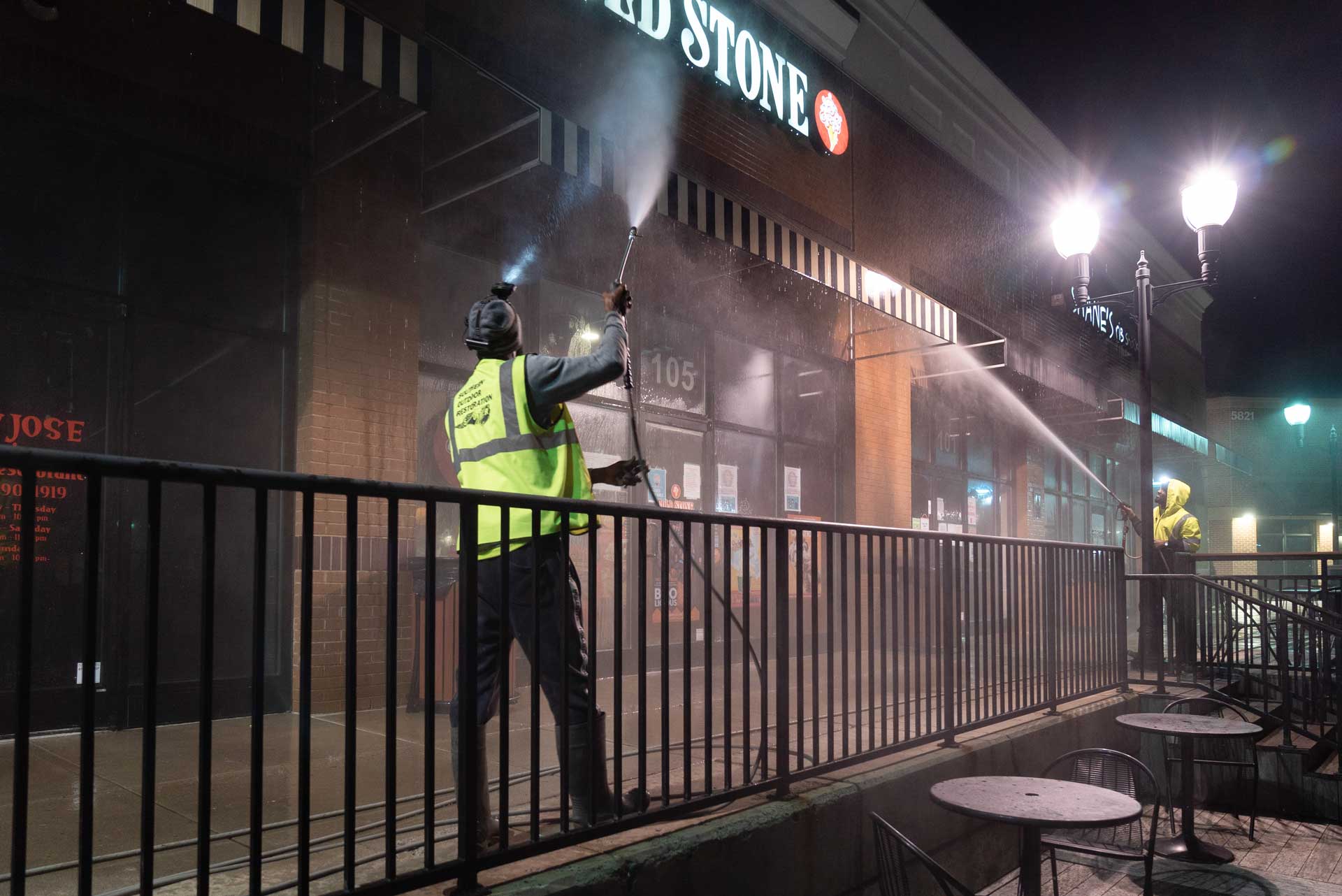 Professional storefront cleaning in NYC - clean business exterior attracting customers
