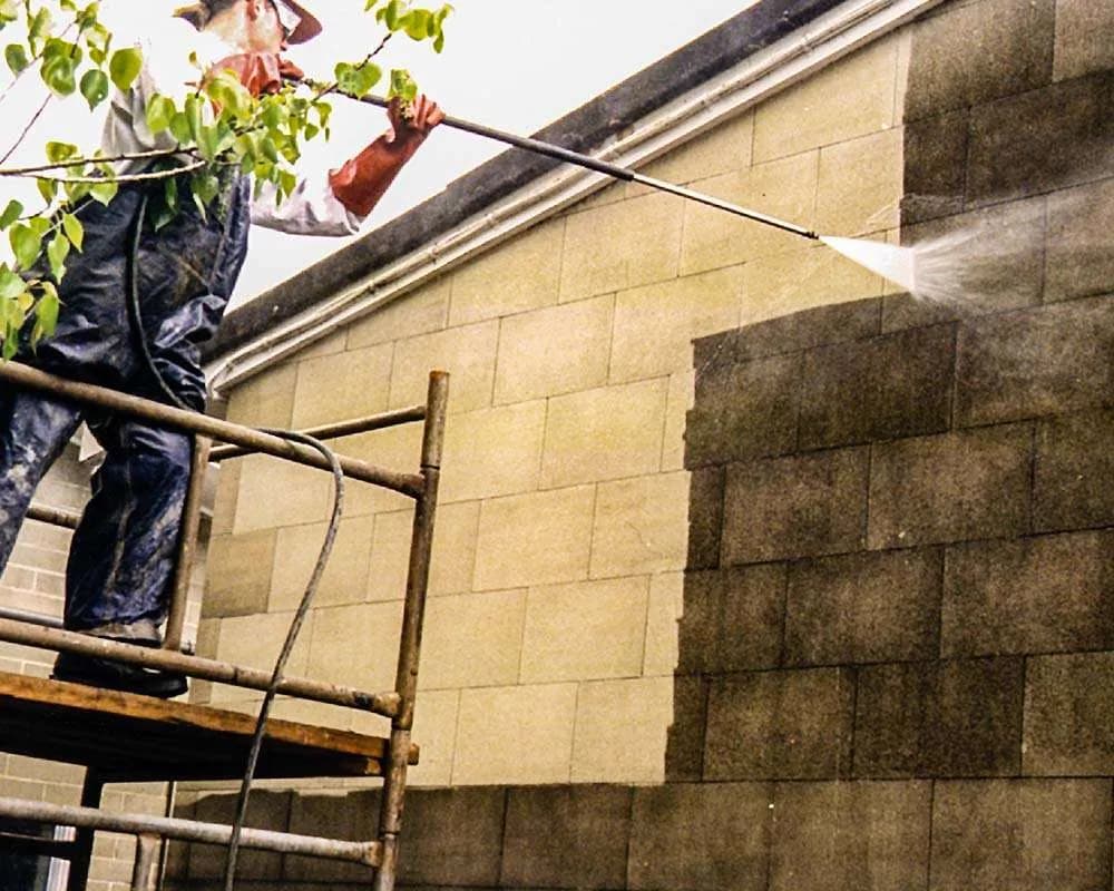 Professional facade cleaning services in NYC - before and after building exterior restoration