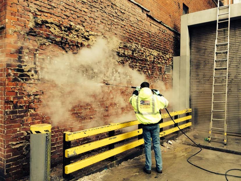 Professional acid etched graffiti removal services in NYC - graffiti restoration before and after results