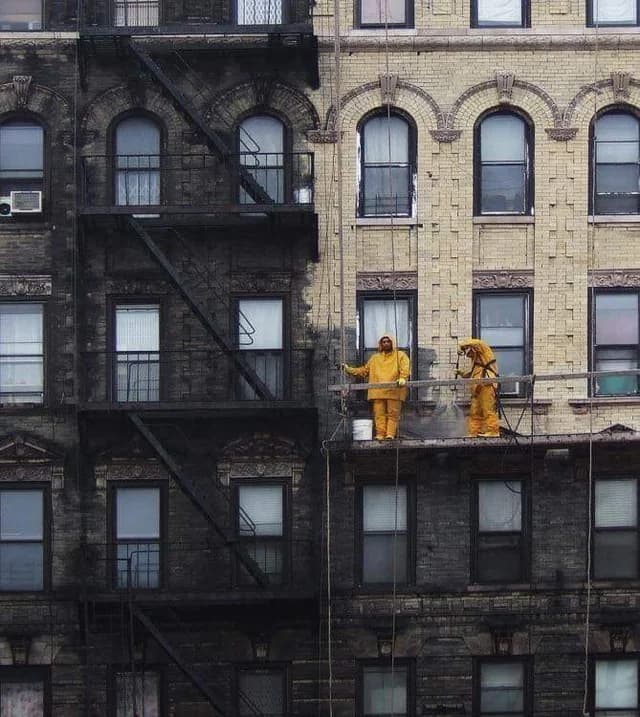 Professional brownstone window cleaning in NYC - historic townhouse cleaning services